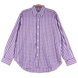 J. McLaughlin Purple Gingham Men's Shirt